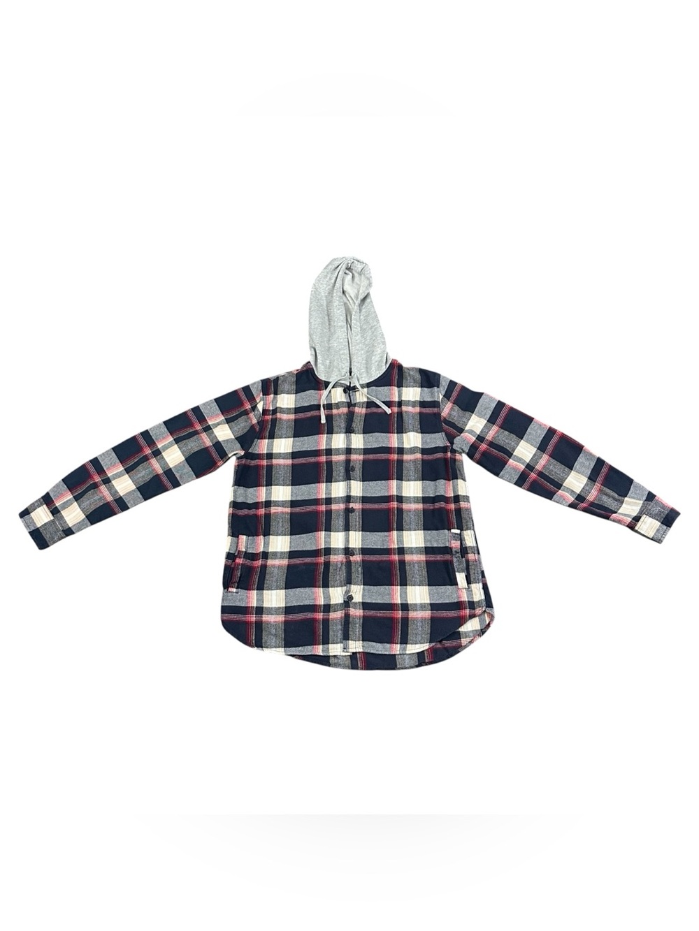 PacSun Men’s Medium Plaid Hooded Flannel Shirt Jacket Grunge Skater